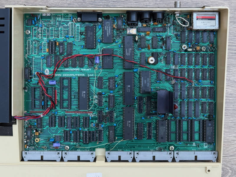 Removing the keyboard gives a view of the whole PCB