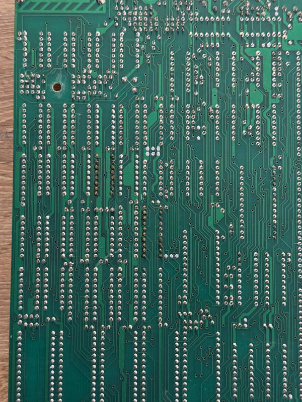 Signs of solder rework on RAM chips