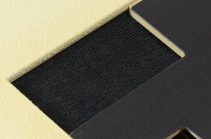 Early speaker cloth has a fine, uniform weave